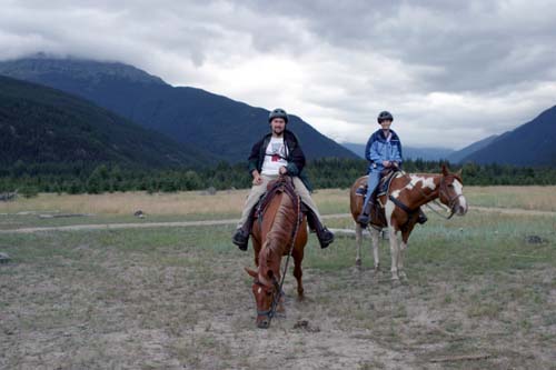 049-Kathryn on Lucky and Scott on Liberty